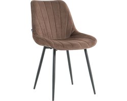 Lina® Alfa Eetkamerstoel - Bruin - Velvet