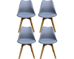 Lina® Bella Eetkamerstoelen - Set van 4 - Woonkamerstoel - Grijs