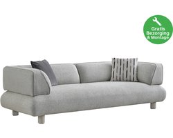 Lina® Bonny Bankstel Grijs - 2 Zitsbank - Linnen - Gratis Bezorging en Montage