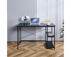 Lina® Bureau – Computertafel – Zwart – Hoekbureau - 120x60cm – 2 Lades