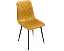 Lina® Elisia Eetkamerstoel - Fel Geel - Velvet