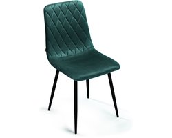 Lina® Elisia Eetkamerstoel - Groen - Velvet