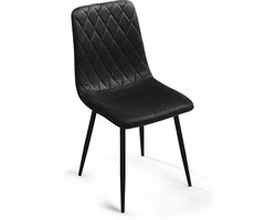 Lina® Elisia Eetkamerstoel - Zwart - Velvet