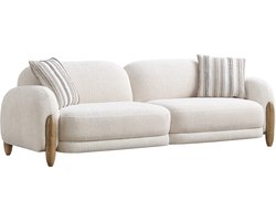 Lina® Fabio Bankstel Beige - 3 Zitsbank - Linnen - Inclusief Montage