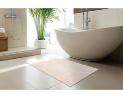 Lina Luxe Badmat – Fluffy - Hotelkwaliteit – Wasbaar & Anti-slip – 100% Polyester, Soft Touch – Beige