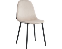 Lina® Napoli Eetkamerstoel - Cream - Fluweel - Velvet