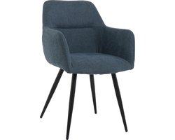 Lina® Nova Eetkamerstoel - Blauw - Stof
