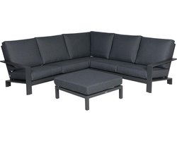 Lincoln loungeset - 4-delig - carbon black - reflex black