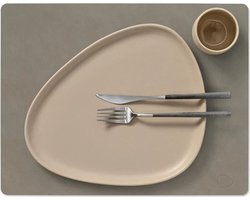 LIND DNA Placemat Nupo - Leer - Flint Grey - 45 x 35 cm