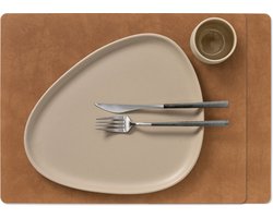 LIND DNA Placemats Nupo - Leer - Nature - 45 x 35 cm - 2 Stuks