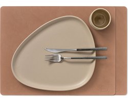 LIND DNA Placemats Nupo - Leer - Old Rose - 45 x 35 cm - 2 Stuks