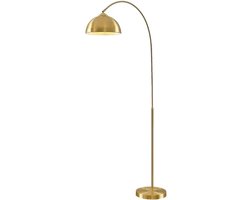 Lindby - booglamp - 1licht - IJzer - H: 183 cm - E27 - mat messing