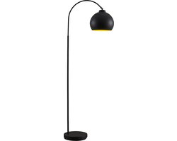 Lindby - booglamp - 1licht - Metaal - H: 148 cm - E27 - zwart, goud