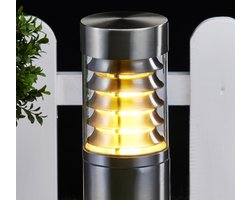Lindby - buitenlamp - 1licht - Roestvrij staal, polycarbonaat - H: 50 cm - E27 - roestvrij staal, helder
