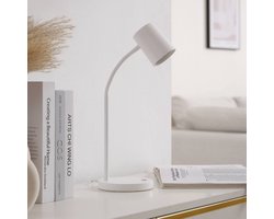 Lindby - bureaulamp - 1licht - ABS, siliconen, metaal - H: 40.5 cm - GU10 - wit