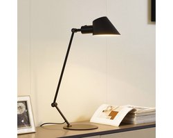 Lindby - bureaulamp - 1licht - Metaal, ijzer - H: 64 cm - E27 - zwart