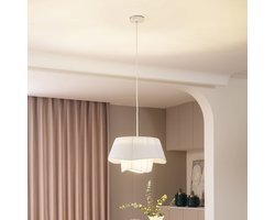 Lindby - Hanglamp - 1licht - IJzer, textiel - E27 - wit