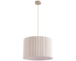 Lindby - Hanglamp - 1licht - Linnen, metaal - H: 28 cm - E27 - crèmekleurig
