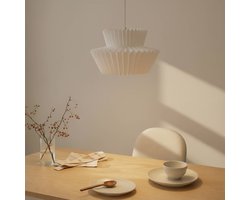 Lindby - hanglamp - 1licht - Papier - H: 25 cm - E27 - wit