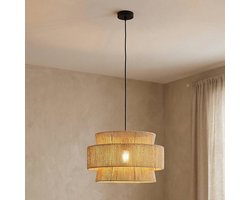 Lindby - hanglamp - 1licht - Papier - H: 28 cm - E27 - naturel, beige