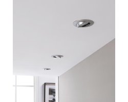 Lindby - LED downlight - 3 lichts - Kunststof, glas, metaal - H: 2.8 cm - aluminium, transparant - Inclusief lichtbronnen