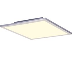 Lindby - LED paneel - 1licht, aluminium - H: 5.2 cm - wit, zilver - Inclusief lichtbron