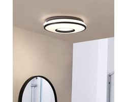 Lindby - LED plafondlamp - 1licht - Metaal, kunststof - H: 8 cm - zilver, wit - Inclusief lichtbron