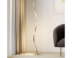 Lindby - LED vloerlamp - RGB - met dimmer - 1licht - Geborsteld aluminium, kunststof - H: 116 cm - aluminium, transparant - Inclusief lichtbron