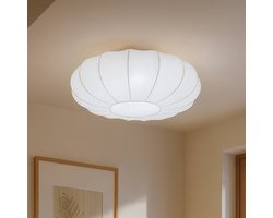 Lindby - plafondlamp - 3lichts - Textiel, metaal - H: 23 cm - E27 - wit