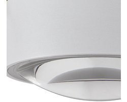 Lindby - Plafondlamp badkamer - 1licht - Aluminium, glas - H: 5 cm - wit, transparant - Inclusief lichtbron