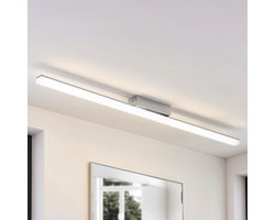 Lindby - Plafondlamp badkamer- met dimmer - Acryl, metaal - H: 5.8 cm - wit, chroom