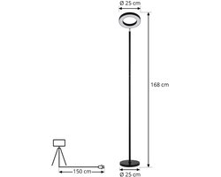 Lindby - Slimme binnenverlichting - RGB - met dimmer - CCT - 1licht - Metaal, kunststof - H: 168 cm - zwart - Inclusief lichtbron