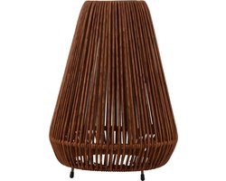 Lindby - Solar buitenverlichting- met dimmer - 1licht - Rotan - H: 37 cm - donker hout - Inclusief lichtbron