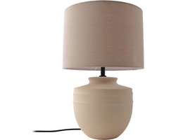 Lindby - Tafellamp - 1licht - Keramiek, linnen - H: 45.5 cm - E27 - beige