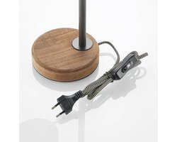 Lindby - tafellamp - 1licht - Metaal, hout - H: 36.5 cm - GU10 - bruin, zwart