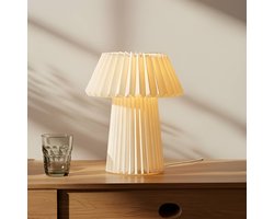Lindby - Tafellamp - 1licht - Papier - H: 37 cm - E14 - wit