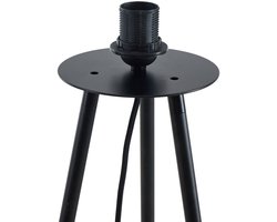 Lindby - vloerlamp - 1licht - Bamboe, ijzer - H: 136 cm - E27 - zwart, donker hout