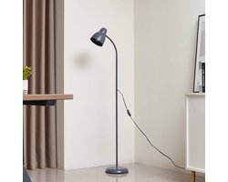 Lindby - vloerlamp - 1licht - Ijzer - H: 150 cm - E27 - grijs