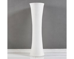 Lindby - vloerlamp - 2lichts - Stof, metaal - H: 123 cm - E27 - wit