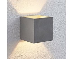 Lindby - wandlamp - 1licht - Beton - H: 11.5 cm - G9 - grijs