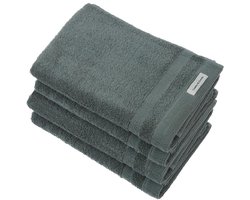 Linden & Green - Badhanddoeken set - 4 delig - 4 Handdoeken 70x140 cm - 100% Katoen - Groene Badhanddoeken - Badlaken - Army Green