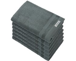 Linden & Green - Badhanddoeken Set - 6 delig - 6 Badhanddoeken 70x140 cm - 100% Katoen - Army Green - Sauna Handdoek - Groen