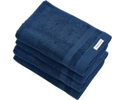 Linden&Green - Badhanddoeken - 4 delig - 4 Badhanddoeken 70x140 cm - 100% Katoen - Blauw - Strandlaken