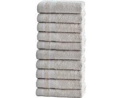 Linden&Green - Handdoek - 10 delig - 10 Handdoeken 50x100 cm - 100% Katoen - handdoek beige - Beige handdoek