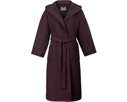 Linden&Green - Unisex Sauna Badjas - 100% Katoen Badjas - XL - Paars - Katoen wafel - Wafel Badjas dames - badjas met capuchon dames - Badjas dames en heren - XL