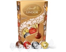 Lindt LINDOR Gemengde chocoladebonbons - 500g - 40 premium bonbons - melk, puur, wit & hazelnoot