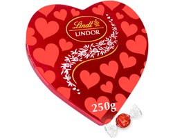 Lindt LINDOR Hart Blik Melkchocolade Bonbons 250 gram (20 bonbons) - Onweerstaanbare LINDOR chocolade bonbons - Chocolade Cadeau - Vaderdag Cadeau