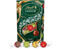 Lindt LINDOR Special Edition Gemengde chocolade bonbons 337 gram - Pistache, Melkchocolade, Witte chocolade, Double Chocolate - 27 zacht smeltende chocolade bonbons