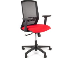 Linea bureaustoel - Tekna 01 - ergonomisch EN1335 - multi verstelbaar - max. draagvermogen 110kg - zwart/rood - LF-2011303