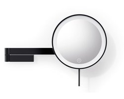 Linea Led Make Up Spiegel Wand | Zwart | Staal